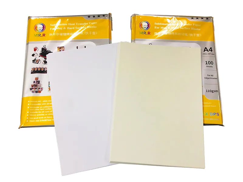 Papel de sublimación de secado rápido de 110g (A4/A3x100 hojas)
